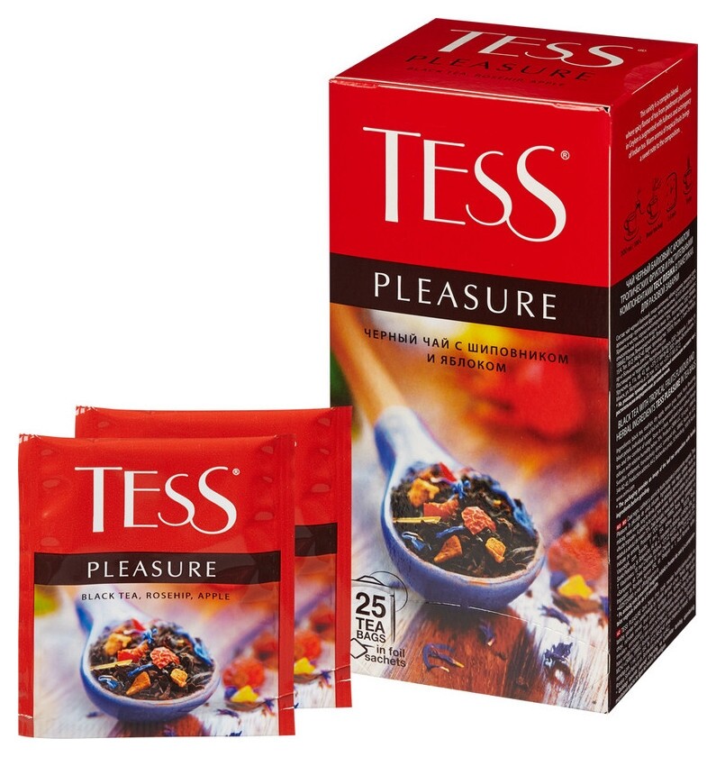 Чай черный теss Pleasure с фруктовыми добавками 1,5г*25пак  Tess