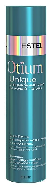 Шампунь для жирной кожи головы и сухих волос Estel Professional Otium Unique