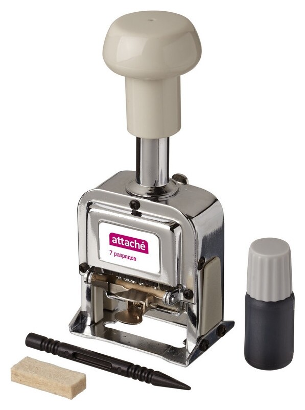 Нумератор автоматический Attache 7-и разрядный 4,8мм.  Attache