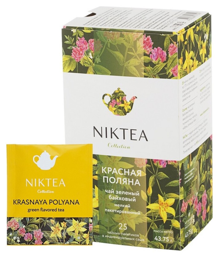 Чай Niktea красная поляна зелен. 25 пакx1,75гр/уп  Niktea