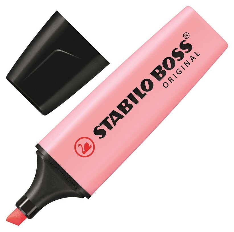 Маркер выделитель текст Stabilo Boss Original Pastel 70/129 пудр роза 2-5мм Stabilo