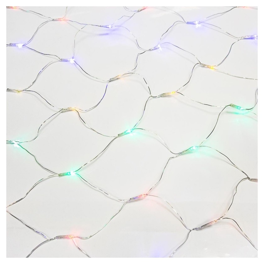 

Гирлянда сеть 1х1,5м, прозрачный пвх, 96 LED мультиколор 215-119-6
