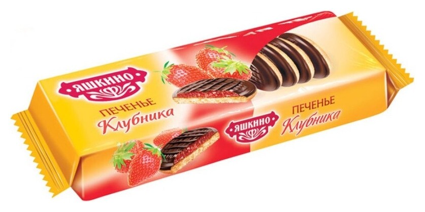 Печенье сдобное яшкино клубника 137г яп208  Яшкино