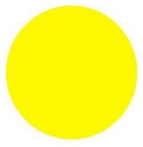 Знак безопасности жёлтый круг на двери (Плёнка, D150) уп.10шт Гасзнак