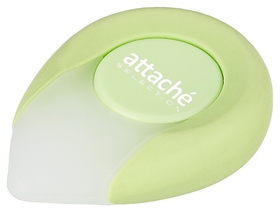 Ластик Attache Selection 2-в-1 с пластиковым держателем, зелёный Attache