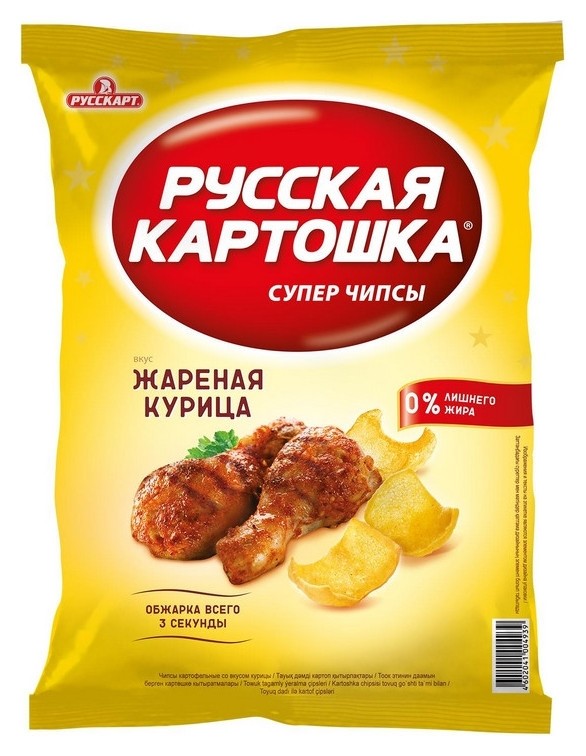 Чипсы русская картошка со вкусом курицы, 80г