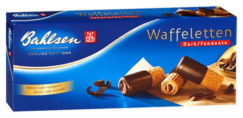 Вафли трубочки Waffelettem Dark, Bahlsen 100г