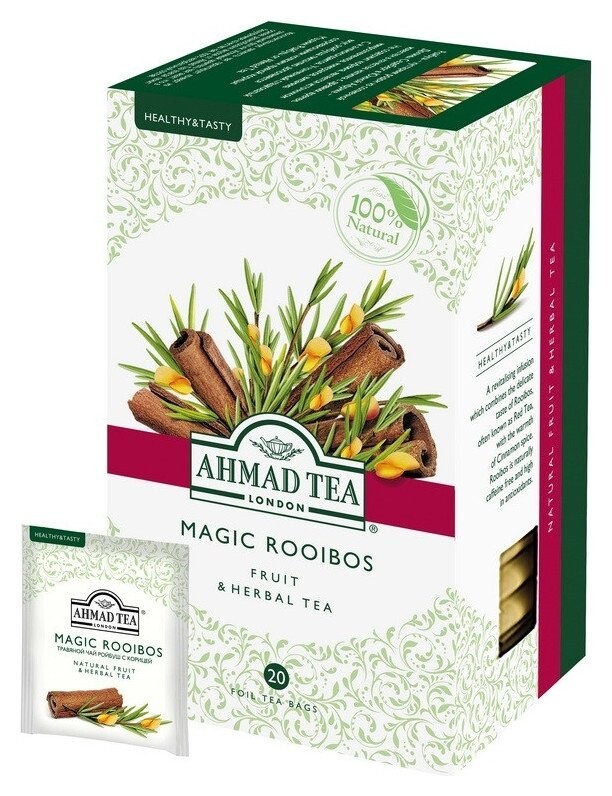 Чай Ahmad Tea травяной с корицей (Мэджик ройбуш) 20пакx1,5г 1165  Ahmad Tea