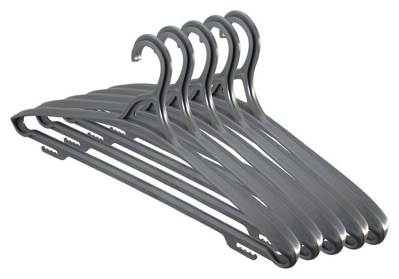 Вешалка Bp_вешалка для одежды р. 52-54 5 шт./уп. черн.  