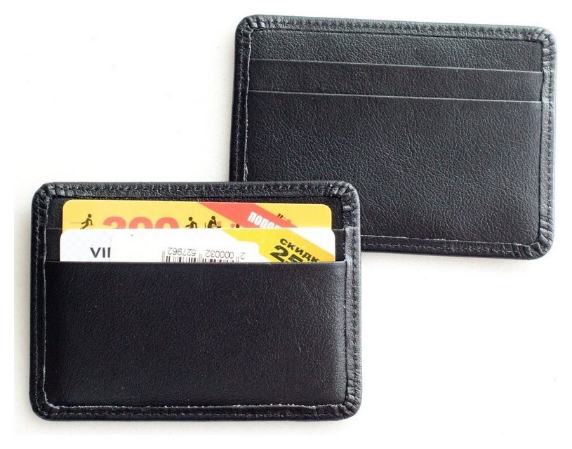Чехол для карты (Нат. кожа 95х75 02-106-0713 черный)  Grand