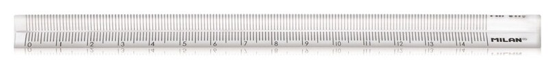 Линейка трехгранная 15см Milan, пластик, прозрачный  Milan