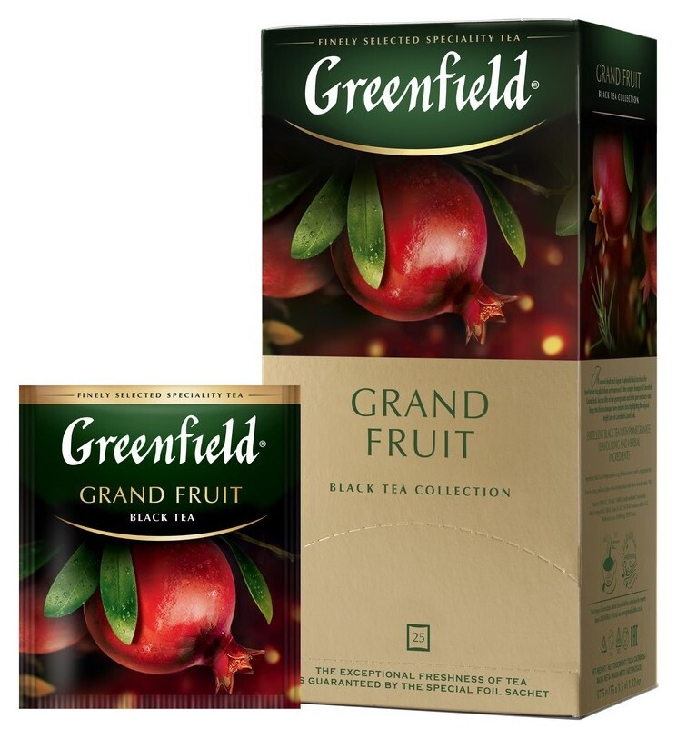 Чай Greenfield Grand Fruit черн., 25пак  Greenfield