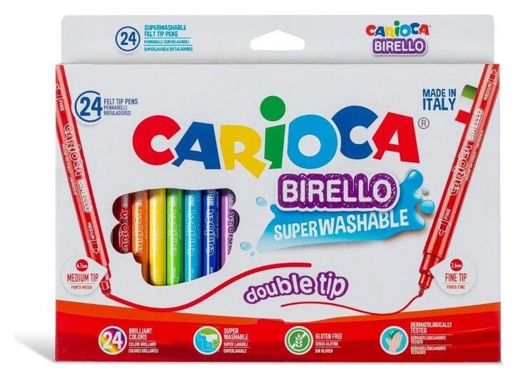 Фломастеры 24цв.,carioca Birello, 41521  Carioca