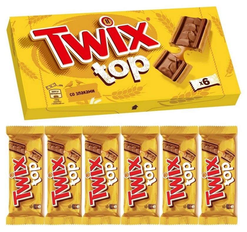 

Печенье Twix Top в молочном шоколаде, 126г