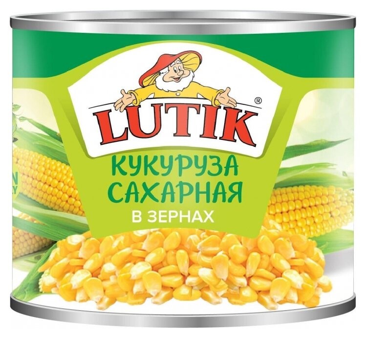 Консервация кукуруза отбороная 425мл Lutik