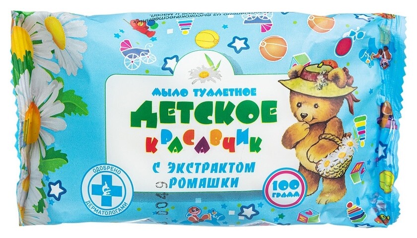 Мыло туалетное 100г детское с экстрактом ромашки меридиан Меридиан