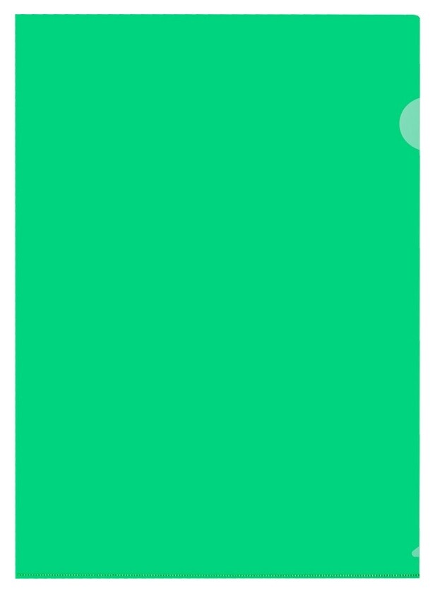 Папка уголок, 150 мкм, зеленый 10 шт/уп россия  Attache