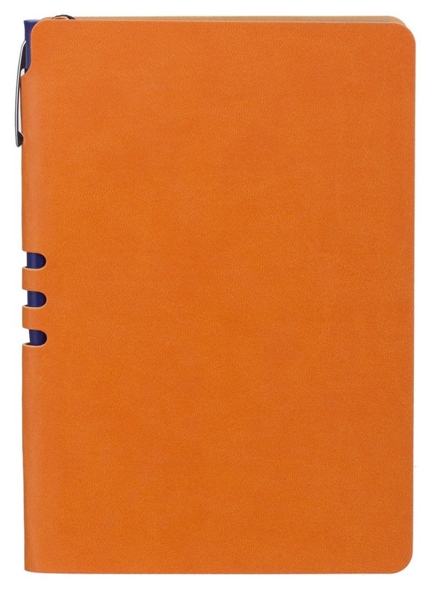 

Бизнес-тетрадь Attache Light Book А5 112л,линия,цв.срез, кожзам оранжевый