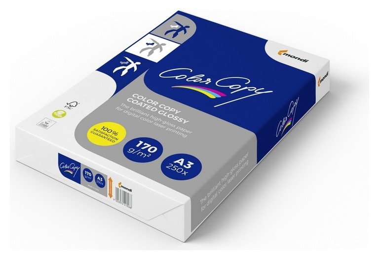 

Бумага для цв.лазер.печ. Color Copy Glossy(А3,170г,139%cie) пачка 250л.