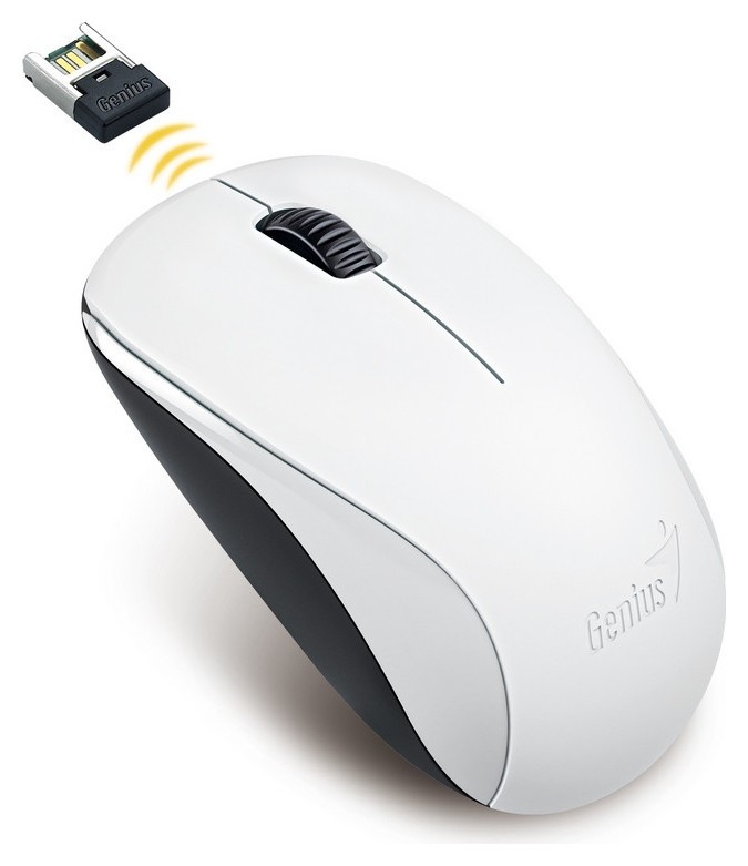Мышь компьютерная Genius Nx-7000 (G5 Hanger) белый, 1200dpi.