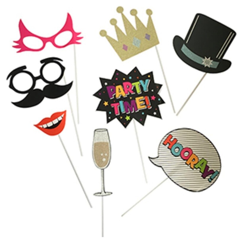 Набор для фотосессии пати тайм 9шт арт.6046170  Пати Бум