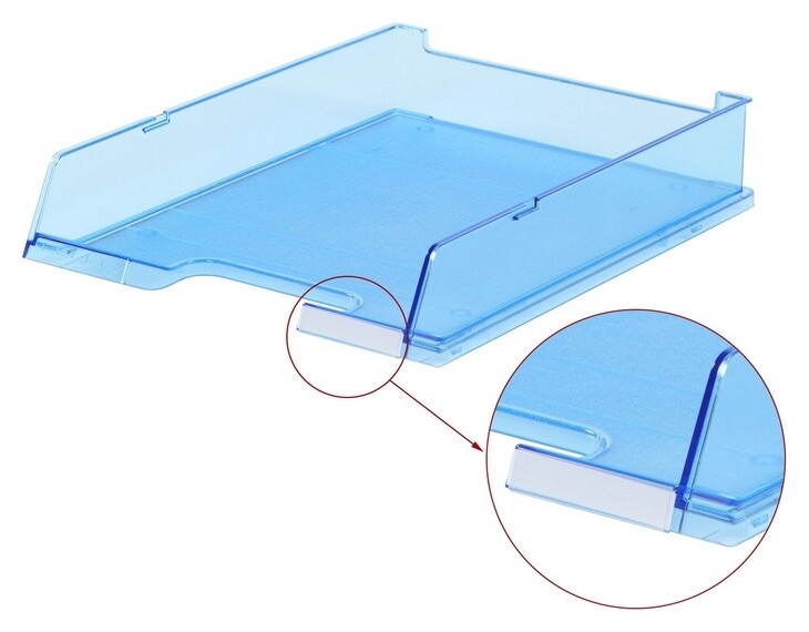 Лоток для бумаг HAN с инд.окном прозр.синий 1020/26  Han