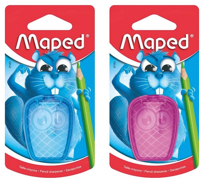 

Точилка пластиковая Maped Pulse, 1 отверстие, цвета в блистере