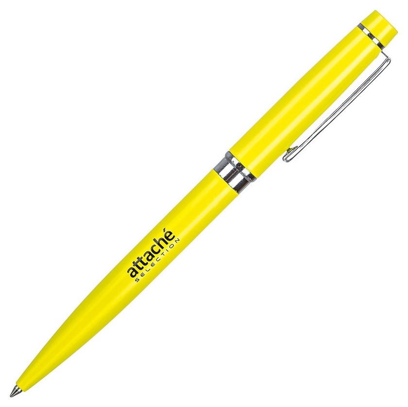 Ручка шариковая Attache Selection Lemon, желтый корпус, автомат.синий  Attache