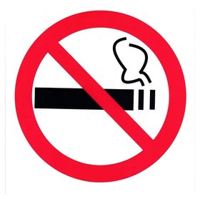Знак безопасности P01 запрещается курить приказ 214 (Пластик 200х200) Гасзнак