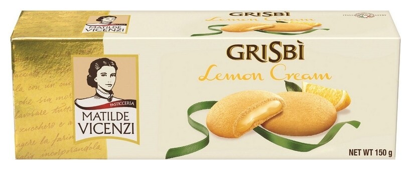 Печенье Grisbi лимонный крем, 150г  Grisbi