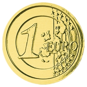 Шоколад порционный монеты в банке евро, 6г/120 шт Монетный двор