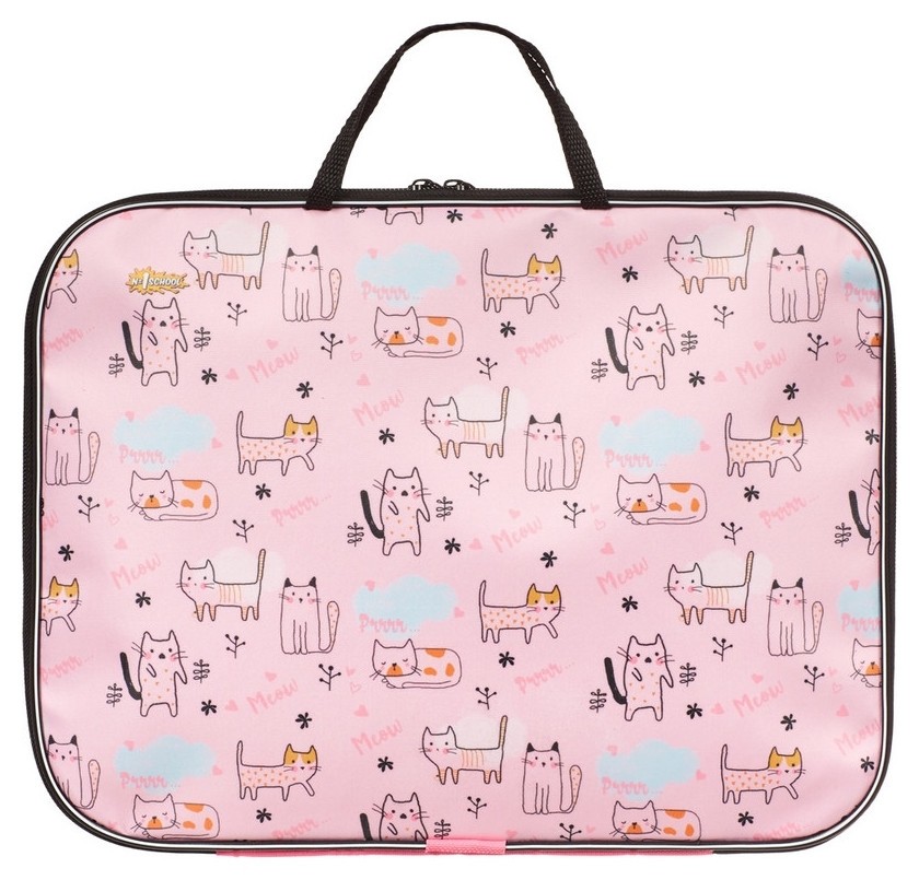 

Папка для тетрадей №1 School Friendly Cats А4 ткань, 35х27х2 см