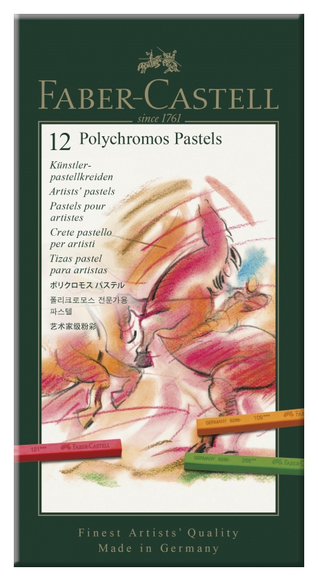 Пастель Faber-castell Polychromos 12цв.,картон.упак., 128512