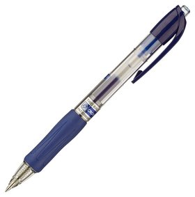 Ручка гелевая Crown Aj-5000r 0,7мм. автомат. рез. манж. синий Crown