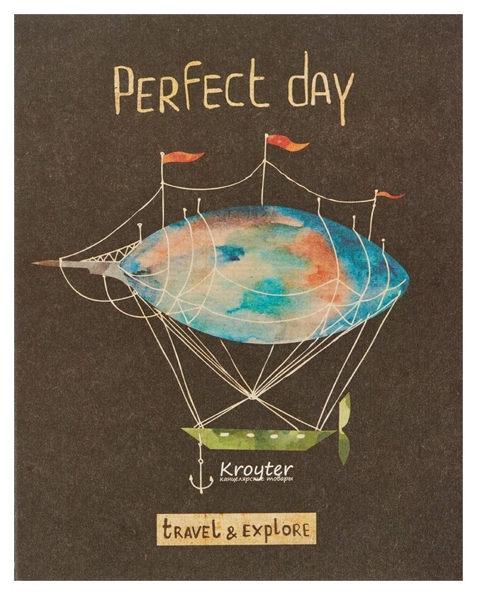 Тетрадь общая Kroyter а5,48л,клетка,скрепка Perfect Day арт.06333 Kroyter