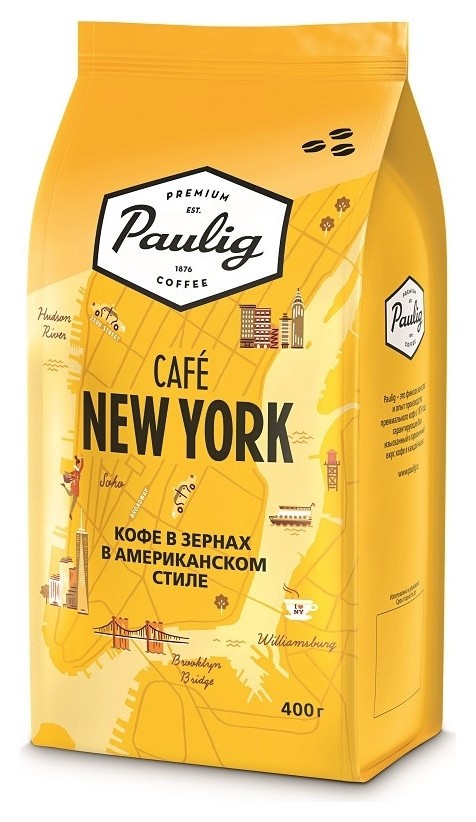 Кофе Paulig New York в зернах, 400г Paulig