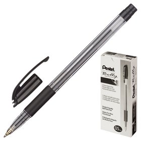 Ручка шариковая Pentel Bolly Bk425-a резин.манжет.,черный 0,5мм Pentel
