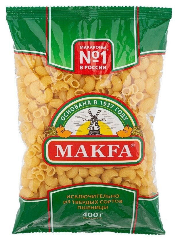 Макароны макфа улитки 400 г  Макфа