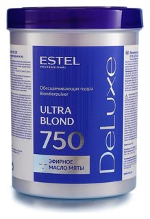 Пудра для волос обесцвечивающая с эфирным маслом мяты Ultra Blond De Luxe Estel Professional