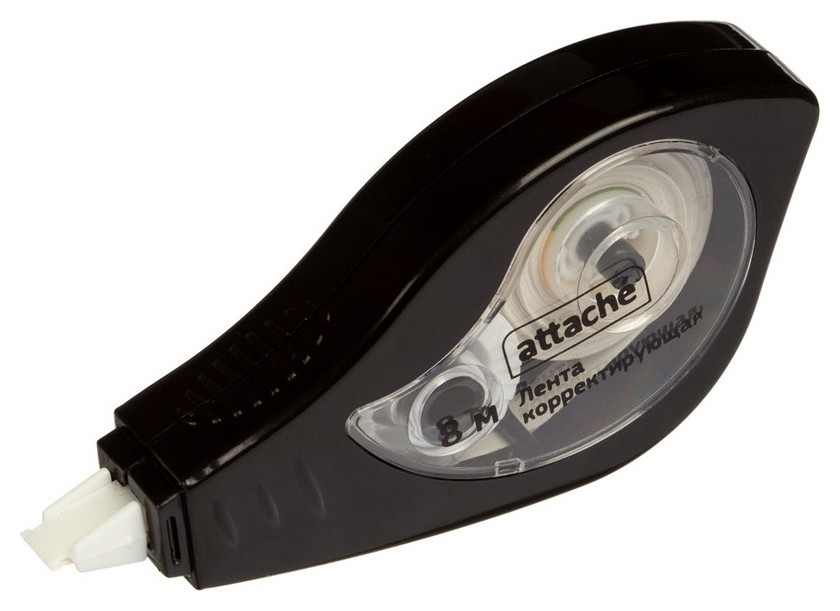 

Корректирующая лента 5ммx8м Attache Black & White черный корпусбелый колп