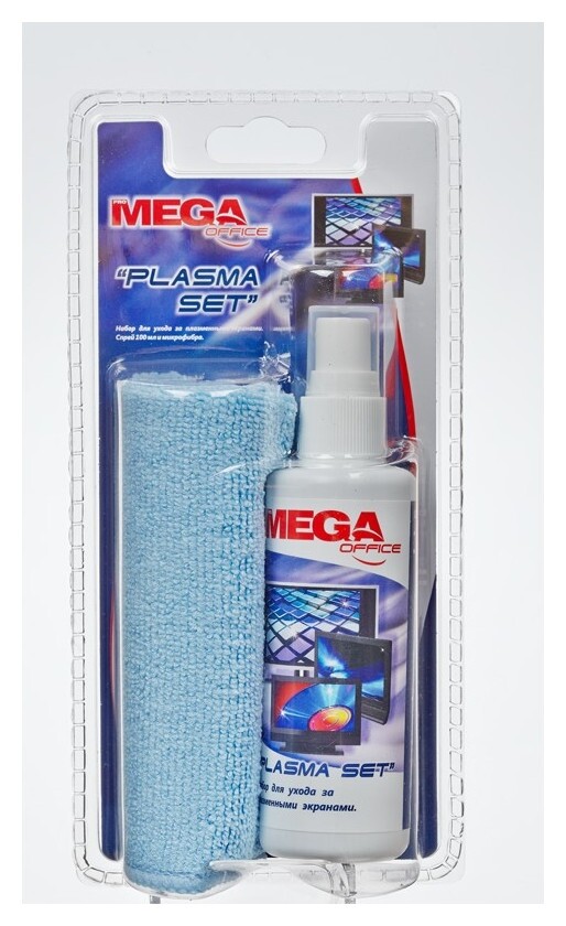 Набор для чистки оргтехники Attache Selection Plasma, спрей 100мл +м/фибра  Attache