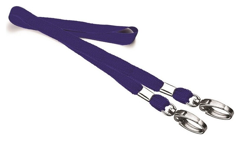 Держатель для бейджа Promega Office с двумя карабинами, синий  ProMEGA