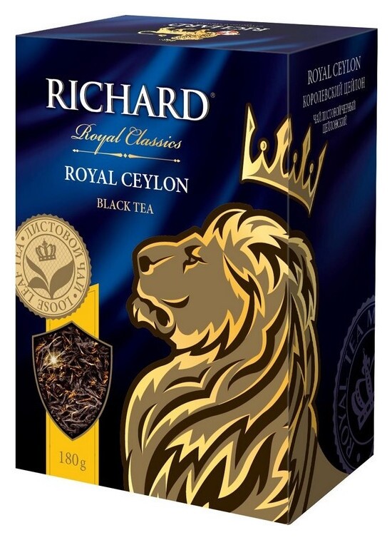 Чай Richard Royal Ceylon черный листовой, 180г 14004 Richard