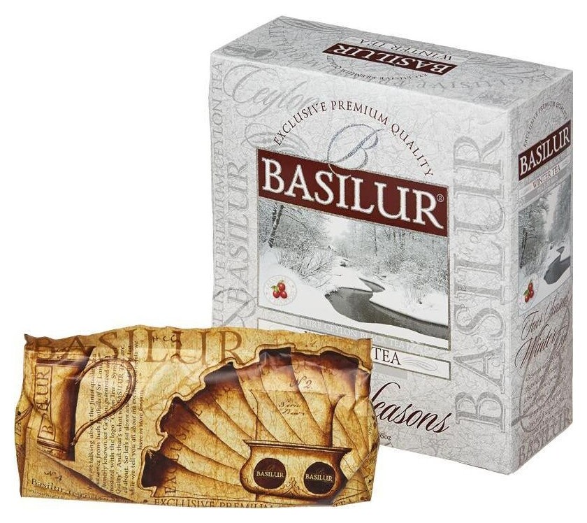 Чай Basilur зимний с клюквой черн. 100 пак/уп  70168-03  Basilur
