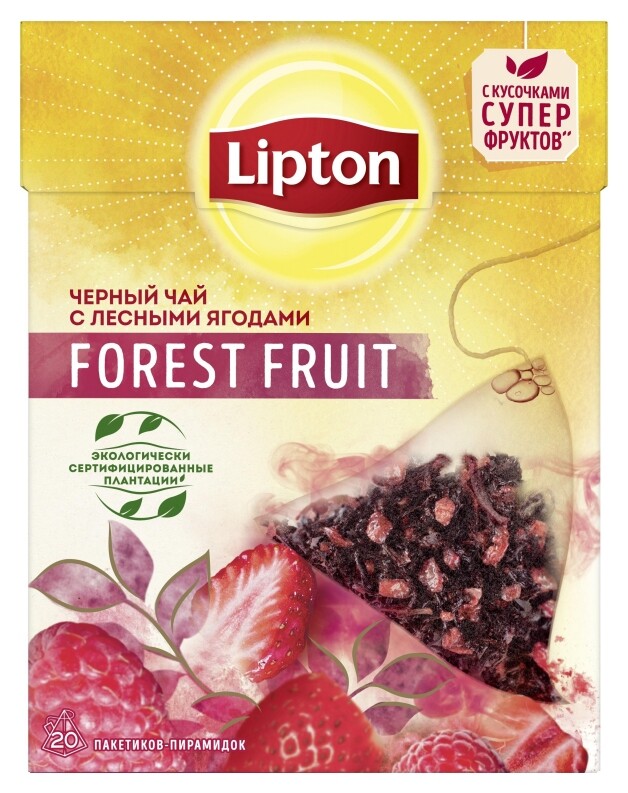 Чай Lipton Forest Fruit черн.пирамидки 20 пак/уп  Lipton