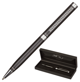 Ручка шариковая Verdie Ve-321 черный лак СТ гравир, синий ст, футляр Verdie