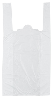 Пакет-майка пакет-майка, пнд, 28+13x57см,белый, 15 мкм, 100 шт/уп Знак качества