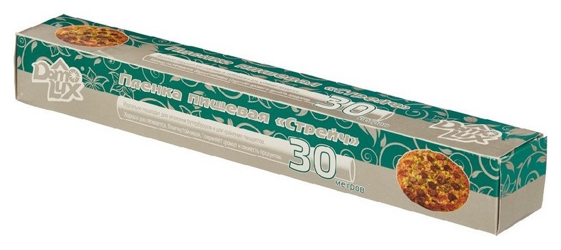 

Пленка пищевая Domolux 29смх30м 8 мкм в коробке 6227/24d, Прозрачный