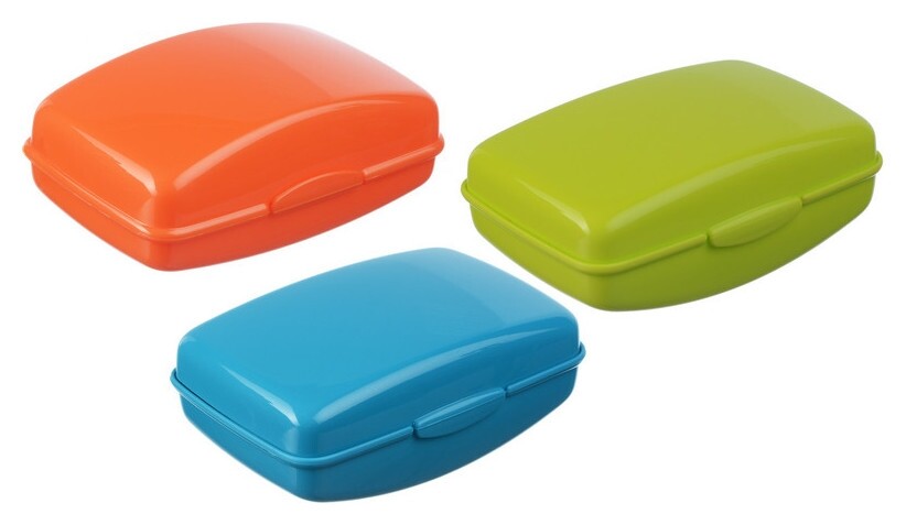 Мыльница пластик с крышкой м2219 цвета  Idea