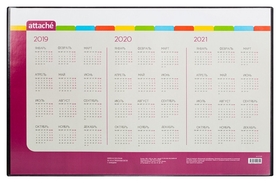 Коврик на стол Attache 59x38см с прозрачным листом календарь на текущий год Attache